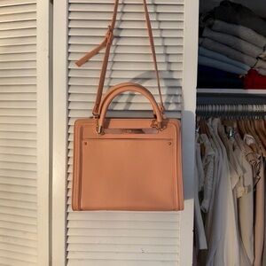 Guess Annalisa Satchel | Faux Leather | Peach/Nude | Gold Hardware